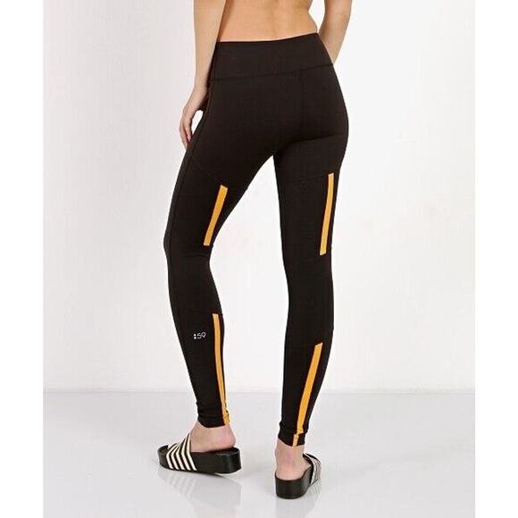 Splits59 SpeedPlay Tight Black Marigold Yellow Leggings Athletic Yoga Size XS - Picture 1 of 12